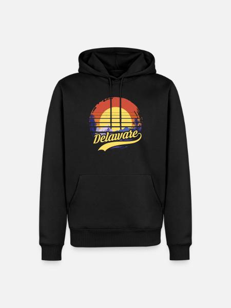 Delaware - Men’s Premium Organic Hoodie - black
