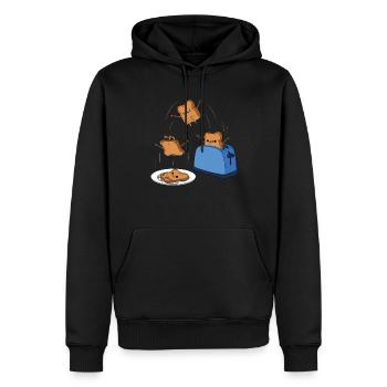Toast - Männer Premium Bio Hoodie - Schwarz - Vorne - Nico (187cm)