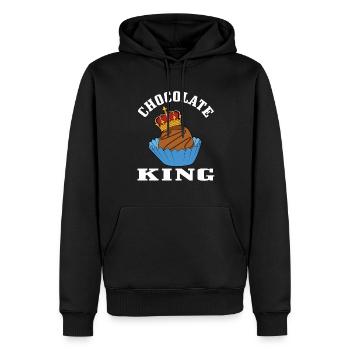 Schokoladen könig - Männer Premium Bio Hoodie - Schwarz - Vorne - Nico (187cm)