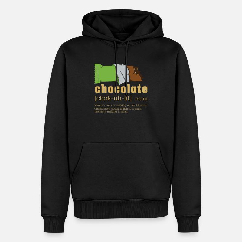 Nom chocolat - Sweat à capuche Premium bio Homme - noir