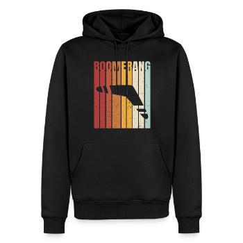 Boomerang - Sweat à capuche Premium bio Homme - noir - Devant - Nico (187cm)