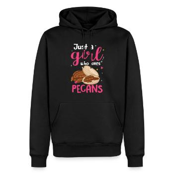 Cadeau de noix de pécan - Sweat à capuche Premium bio Homme - noir - Devant - Nico (187cm)