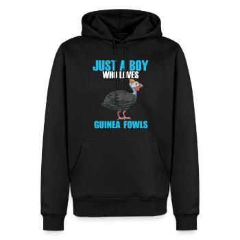 Perlhühner Perlhuhn Guinea Fowl - Männer Premium Bio Hoodie - Schwarz - Vorne - Nico (187cm)