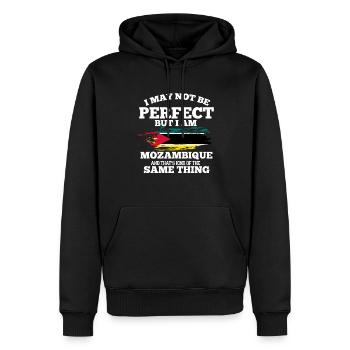 Mozambique - Männer Premium Bio Hoodie - Schwarz - Vorne - Nico (187cm)