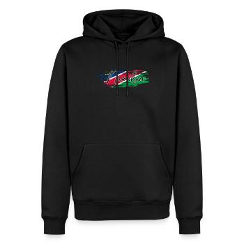 Namibie - Sweat à capuche Premium bio Homme - noir - Devant - Nico (187cm)
