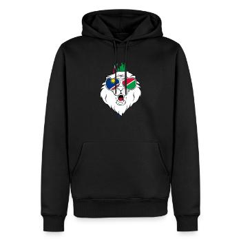 Namibie - Sweat à capuche Premium bio Homme - noir - Devant - Nico (187cm)