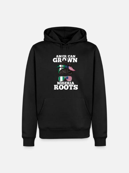 Nigeria - Männer Premium Bio Hoodie - Schwarz