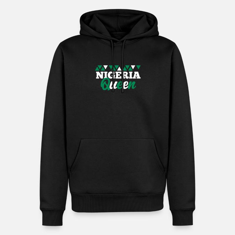 Nigeria - Männer Premium Bio Hoodie - Schwarz