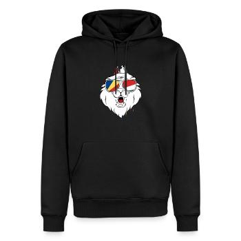 Seychellen - Männer Premium Bio Hoodie - Schwarz - Vorne - Nico (187cm)