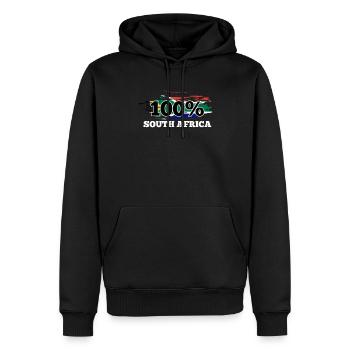 Afrique du Sud - Sweat à capuche Premium bio Homme - noir - Devant - Nico (187cm)