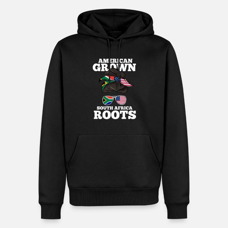 Südafrika - Männer Premium Bio Hoodie - Schwarz