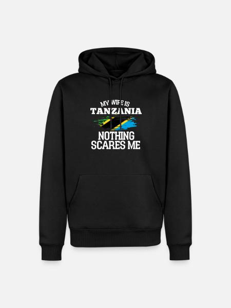 Tansania - Männer Premium Bio Hoodie - Schwarz