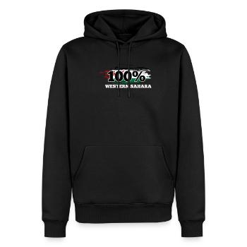 Sahara occidental - Sweat à capuche Premium bio Homme - noir - Devant - Nico (187cm)