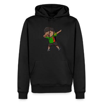 Zambie - Sweat à capuche Premium bio Homme - noir - Devant - Nico (187cm)