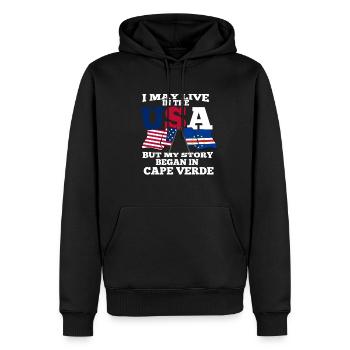 Cape Verde - Männer Premium Bio Hoodie - Schwarz - Vorne - Nico (187cm)