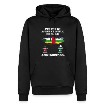 Zentral Afrikanische Republik - Männer Premium Bio Hoodie - Schwarz - Vorne - Nico (187cm)