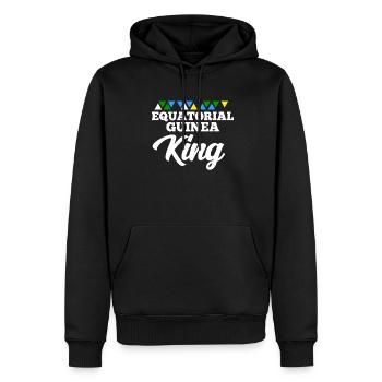 Guinée équatoriale - Sweat à capuche Premium bio Homme - noir - Devant - Nico (187cm)