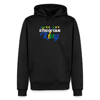 Éthiopie - Sweat à capuche Premium bio Homme - noir - Devant - Nico (187cm)