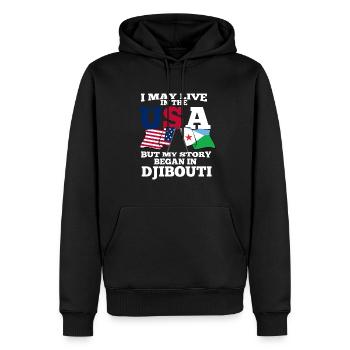 Dschibuti Amerika Usa Geschenk - Männer Premium Bio Hoodie - Schwarz - Vorne - Nico (187cm)