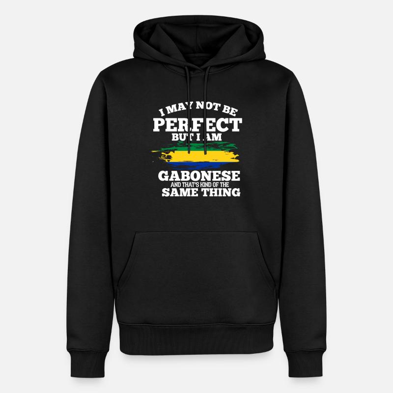 Gabon - Sweat à capuche Premium bio Homme - noir