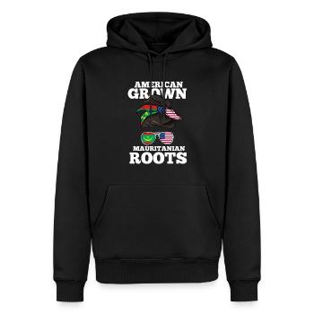 Mauretanien - Männer Premium Bio Hoodie - Schwarz - Vorne - Nico (187cm)