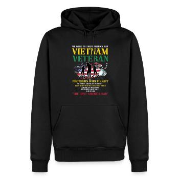 Us Army Vietnam Veteran - Männer Premium Bio Hoodie - Schwarz - Vorne - Nico (187cm)