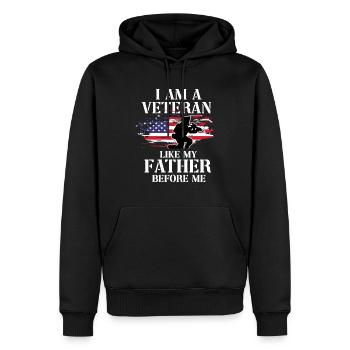 Us Army Vietnam Veteran - Männer Premium Bio Hoodie - Schwarz - Vorne - Nico (187cm)