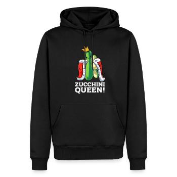 Zucchini - Männer Premium Bio Hoodie - Schwarz - Vorne - Nico (187cm)