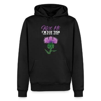 Embrasse-moi, je suis Scottish Thisle - Sweat à capuche Premium bio Homme - noir - Devant - Nico (187cm)