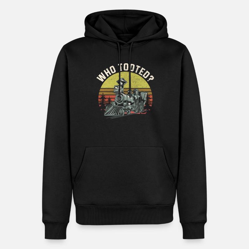 Wer hat getutet - Männer Premium Bio Hoodie - Schwarz