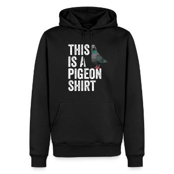 Das ist eine Taube - Männer Premium Bio Hoodie - Schwarz - Vorne - Nico (187cm)