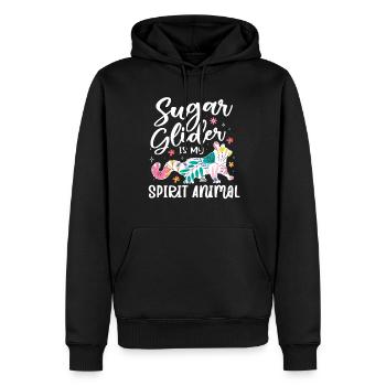 Sugar Glider Flying Squirrel - Men’s Premium Organic Hoodie - black - Front - Nico (187cm)