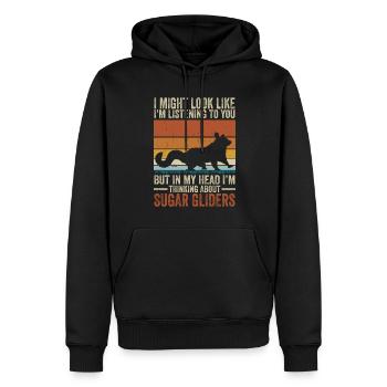 Sugar Glider Flying Squirrel - Men’s Premium Organic Hoodie - black - Front - Nico (187cm)