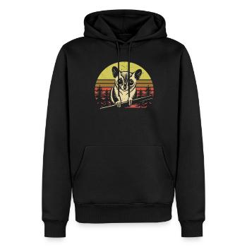 Sugar Glider Flying Squirrel - Men’s Premium Organic Hoodie - black - Front - Nico (187cm)