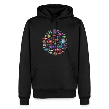 Aquarium Fisch Geschenk - Männer Premium Bio Hoodie - Schwarz - Vorne - Nico (187cm)