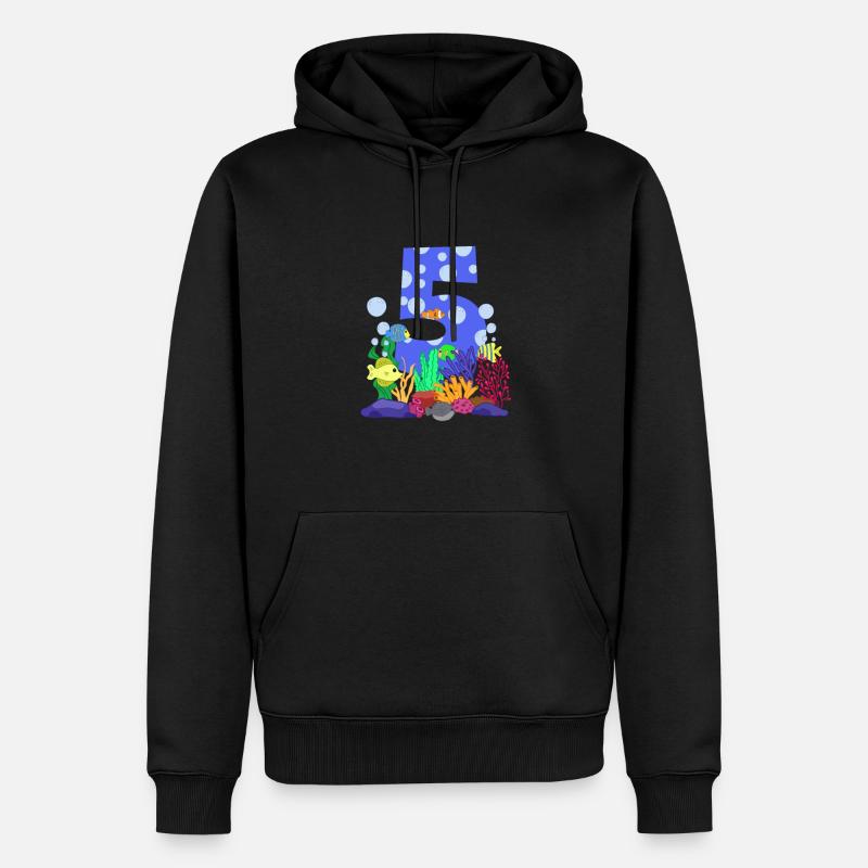 Cadeau de poisson d’aquarium - Sweat à capuche Premium bio Homme - noir