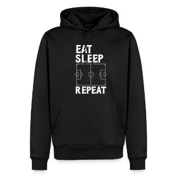 Football - Sweat à capuche Premium bio Homme - noir - Devant - Nico (187cm)