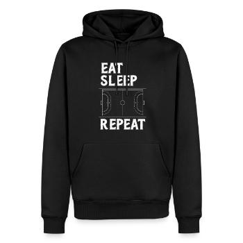 Handball - Sweat à capuche Premium bio Homme - noir - Devant - Nico (187cm)