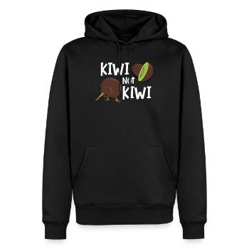 Kiwi - Männer Premium Bio Hoodie - Schwarz - Vorne - Nico (187cm)