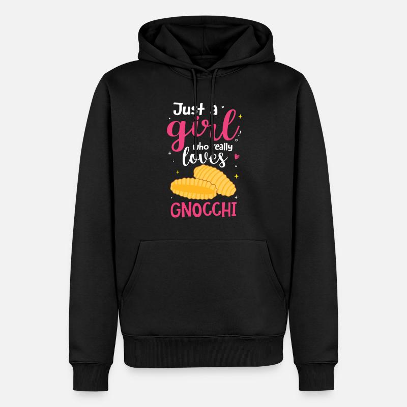 Gnocchi - Männer Premium Bio Hoodie - Schwarz