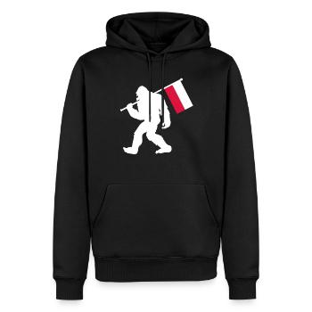 Polen - Männer Premium Bio Hoodie - Schwarz - Vorne - Nico (187cm)