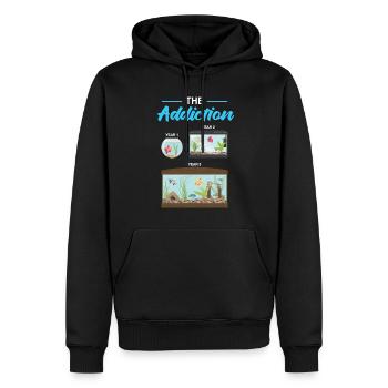 Aquarium - Sweat à capuche Premium bio Homme - noir - Devant - Nico (187cm)