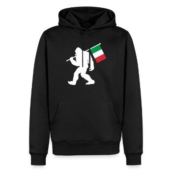 Italien - Männer Premium Bio Hoodie - Schwarz - Vorne - Nico (187cm)