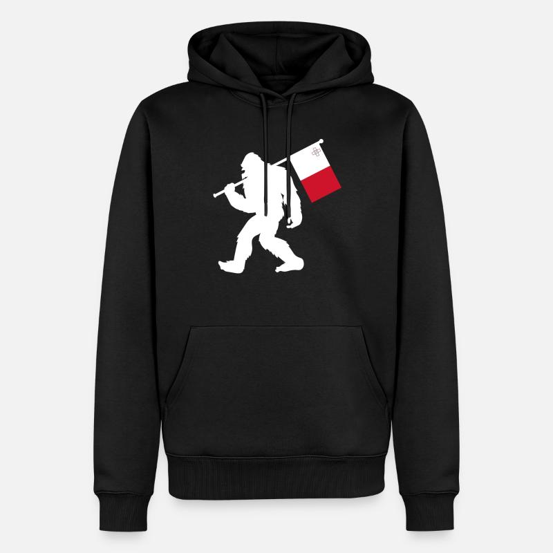 Malta - Männer Premium Bio Hoodie - Schwarz