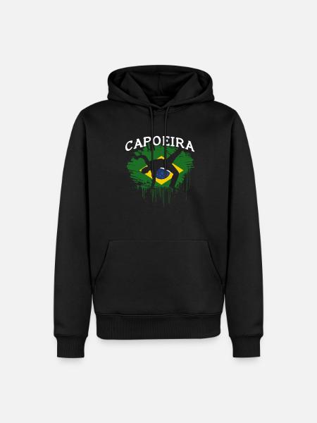 Capoeira Brazil Flag - Männer Premium Bio Hoodie - Schwarz