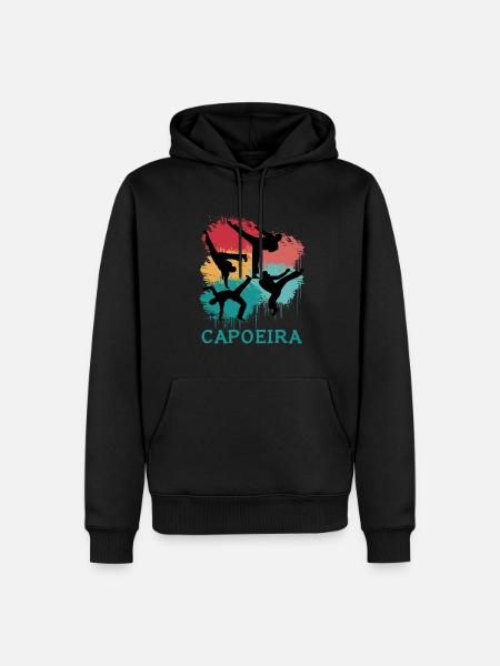 Capoeira Retro - Men’s Premium Organic Hoodie - black