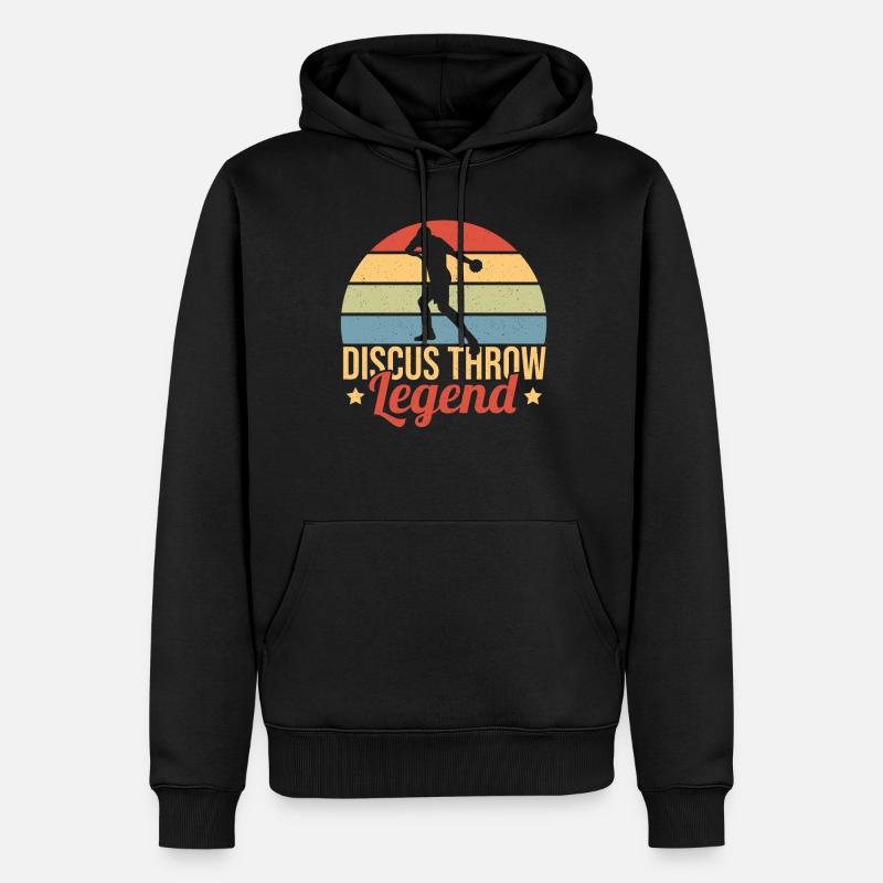 Diskuswerfen Diskuswerfer Geschenk - Männer Premium Bio Hoodie - Schwarz