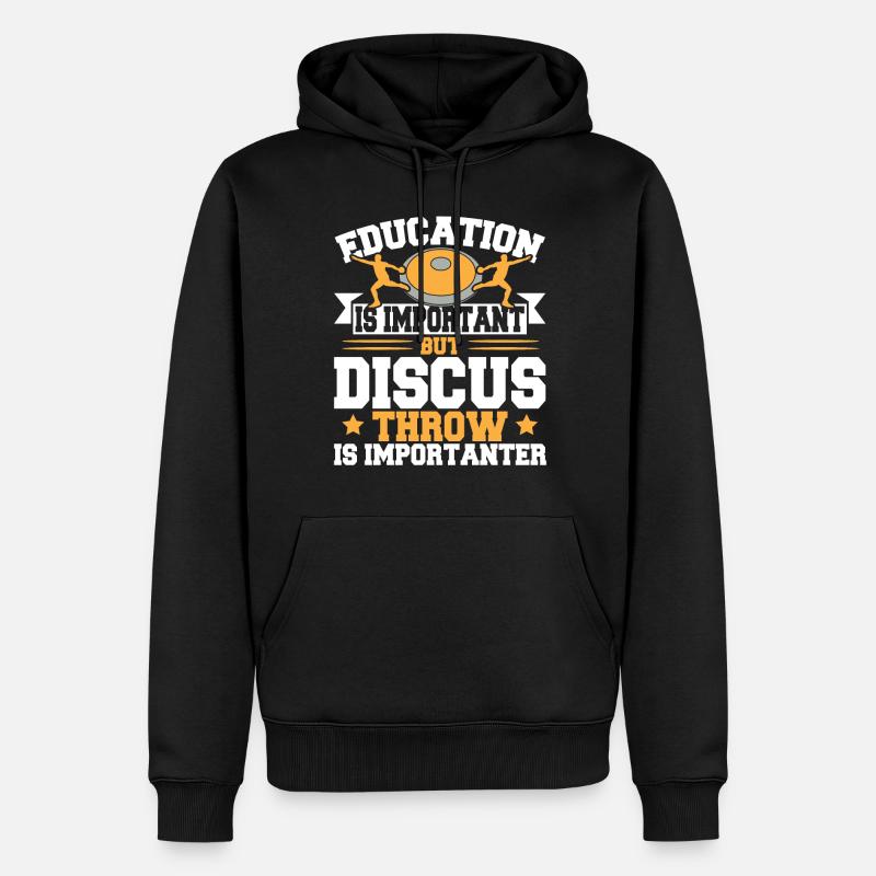 Diskuswerfen Diskuswerfer Geschenk - Männer Premium Bio Hoodie - Schwarz