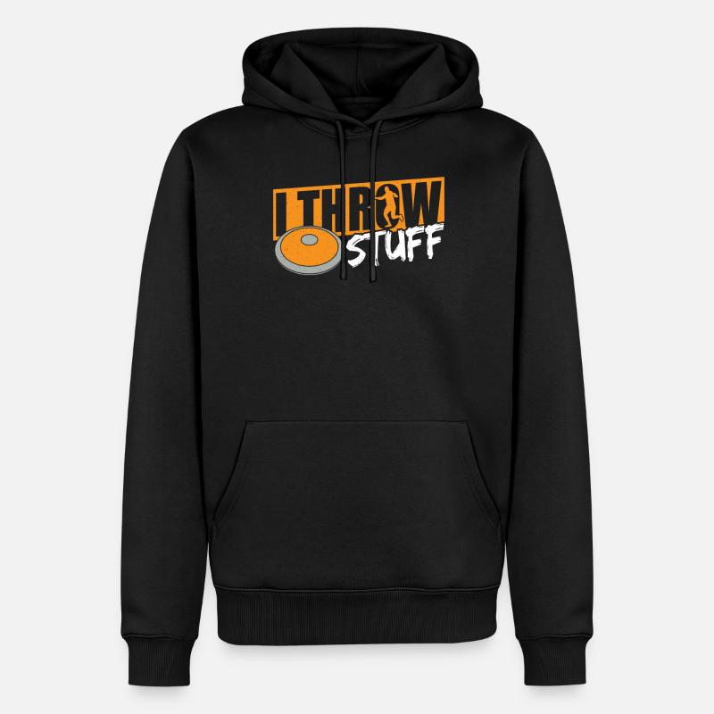 Diskuswerfen Diskuswerfer Geschenk - Männer Premium Bio Hoodie - Schwarz