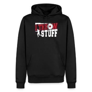 Diskuswerfen Diskuswerfer Geschenk - Männer Premium Bio Hoodie - Schwarz - Vorne - Nico (187cm)